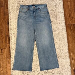 J. Crew Factory Medium Blue Wide Leg Jeans
